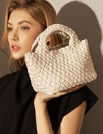 Women's Mini Woven Top Handle Crossbody Bag