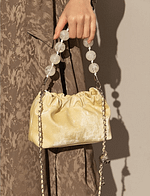 Cloud Beaded Top Handle Cross-body Bag