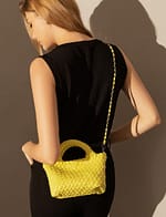 Women's Mini Woven Top Handle Crossbody Bag