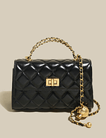 Women's Mini Quilted Diamond Chain Strap Bag