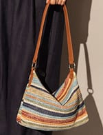 Bohemian Chic Genuine Leather Straw Shoulder Bag