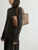 Women's Intricate Leather Woven Tote Bag