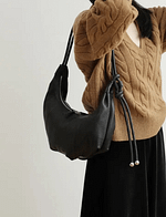 Soft Leather Dumpling Slouch Hobo Bag