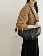 Soft Leather Dumpling Slouch Hobo Bag