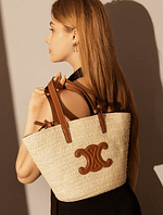 Women's Raffia Woven Crossbody Shoulder Basket Bag