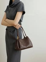 Women's Luxury Intricate Woven Leather Shoulder Bag