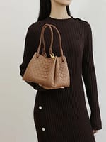 Women's Luxury Intricate Woven Leather Shoulder Bag