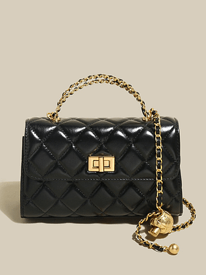 Women's Mini Quilted Diamond Chain Strap Bag