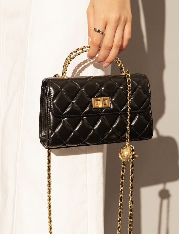 Women's Mini Quilted Diamond Chain Strap Bag