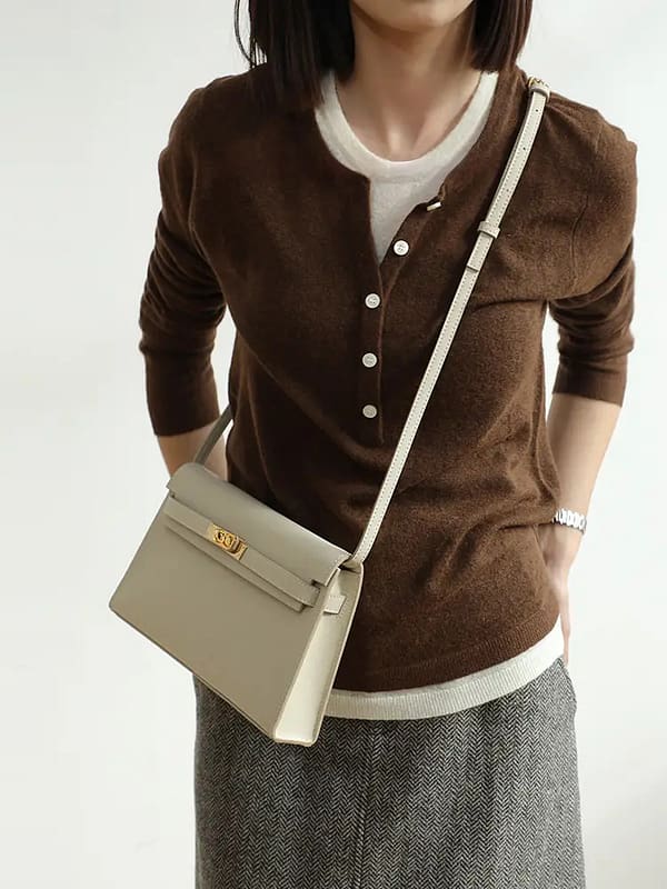 Women's Inspired Kelly Versatile Genuine Leather Shoulder Bag