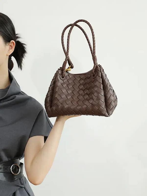 Women's Luxury Intricate Woven Leather Shoulder Bag